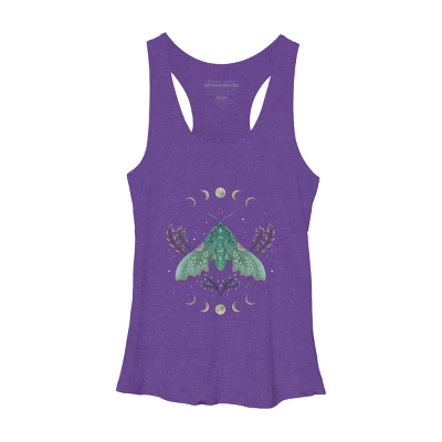 Women's Design By Humans Luna And Moth By EpisodicDrawing Racerback Tank Top 10 Women's Design By Humans Luna And Moth By EpisodicDrawing Racerback Tank Top - Image 8