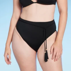 Women's High Waist High Leg Bead Detail Belted Bikini Bottom - Shade & Shore™ Black 9 Women's High Waist High Leg Bead Detail Belted Bikini Bottom - Shade & Shore™ Black -Avenue Clothing Shop GUEST 3b0d41bc 1c12 4250 a194 a0cec0c80760