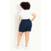Women's Plus Size Linen Blend Short - Navy | EVANS -Avenue Clothing Shop GUEST 3e206b89 6520 4320 a95f 696b0b1721fd