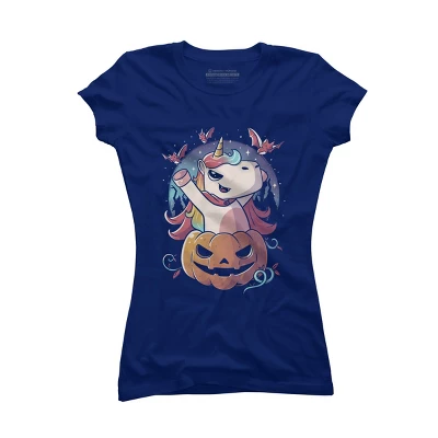 Junior's Design By Humans Spooky Unicorn Funny Cute Magic Halloween By EduEly T-Shirt 8 Junior's Design By Humans Spooky Unicorn Funny Cute Magic Halloween By EduEly T-Shirt - Image 6
