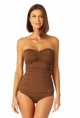 Anne Cole - Women's Twist Front Bandeaukini Swim Top 14 Anne Cole - Women's Twist Front Bandeaukini Swim Top - Image 12