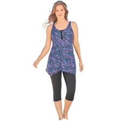 Swim 365 Women’s Plus Size Longer-Length Tankini Top -Avenue Clothing Shop GUEST 4268feb9 97cc 47e3 bacf c3f1813c5c90