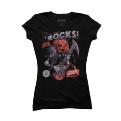 Junior's Design By Humans Rock Pumpkin By EduEly T-Shirt -Avenue Clothing Shop GUEST 430ef8b8 fc5e 41bd a217 f5a3a77b4077