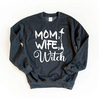 Simply Sage Market Women's Graphic Sweatshirt Mom Wife Witch Cursive 6 Simply Sage Market Women's Graphic Sweatshirt Mom Wife Witch Cursive - Image 4