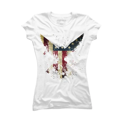 Junior's Design By Humans M'erica Eagle By Designpro44 T-Shirt 5 Junior's Design By Humans M'erica Eagle By Designpro44 T-Shirt - Image 3