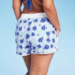 Women's 4" Inseam High Waist Lace-Up Board Shorts - Wild Fable™ Blue Floral Print -Avenue Clothing Shop GUEST 4841448b 5f4d 4c2b 9e59 df0fb52bc458
