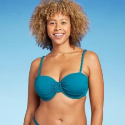 Women's Light Lift Shirred Underwire Bikini Top - Shade & Shore™ Teal Blue -Avenue Clothing Shop GUEST 48961d29 e0a1 4eeb a8f3 7423e663afbe