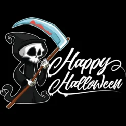 Junior's Design By Humans HAPPY HALLOWEEN - Special Edition By Wedenote T-Shirt