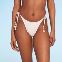 Women's Crochet Side-Tie Extra Cheeky Extra High Waist Bikini Bottom - Wild Fable™ Cream -Avenue Clothing Shop GUEST 4e972c86 7308 495a aedf cb93f6cad140