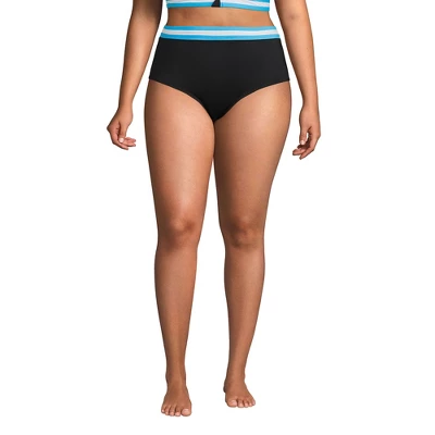 Lands' End Women's Chlorine Resistant Pocket High Waisted Bikini Swim Bottoms 4 Lands' End Women's Chlorine Resistant Pocket High Waisted Bikini Swim Bottoms - Image 2