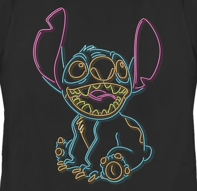 Women's Lilo & Stitch Bright Neon Outline T-Shirt 3 Women's Lilo & Stitch Bright Neon Outline T-Shirt