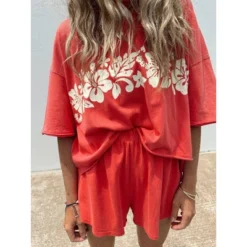 Women's Ascot + Hart Graphic Shorts - Red -Avenue Clothing Shop GUEST 5515ac53 c93a 41fb b5f7 05b2b4374728