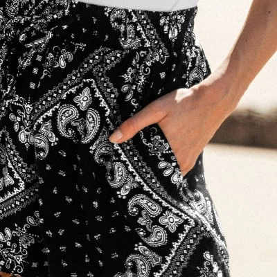 Women's Bandana Pom Pom Shorts - Cupshe 6 Women's Bandana Pom Pom Shorts - Cupshe - Image 4