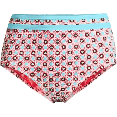 Lands' End Women's Chlorine Resistant Pocket High Waisted Bikini Swim Bottoms 6 Lands' End Women's Chlorine Resistant Pocket High Waisted Bikini Swim Bottoms - Image 4