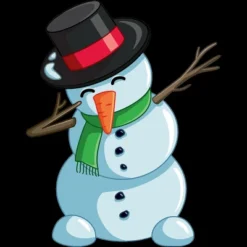 Junior's Design By Humans Christmas Dabbing Snowman By GiftsIdeas T-Shirt