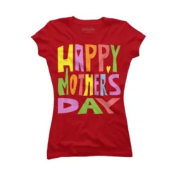 Junior's Design By Humans Happy Mother's Day Colorful Text By Yunta T-Shirt -Avenue Clothing Shop GUEST 56f6e70d 01af 4a99 9c56 c98cd7df4cb1