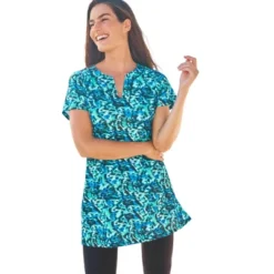 Swim 365 Women’s Plus Size Longer Length Short-Sleeve Swim Tunic -Avenue Clothing Shop GUEST 5941a2d1 b301 494c bf97 dc4978e0cf05