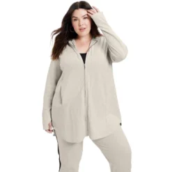 June + Vie By Roaman's Women’s Plus Size Zip-Up French Terry Hoodie -Avenue Clothing Shop GUEST 594b1d3c 9ee5 499e af80 dedcb69762ca