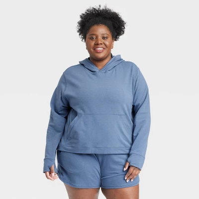 Women's Plus Size Ultra Value French Terry Hooded Sweatshirt - All In Motion™ 5 Women's Plus Size Ultra Value French Terry Hooded Sweatshirt - All In Motion™ - Image 3