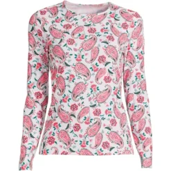 Lands' End Women's Crew Neck Long Sleeve Rash Guard UPF 50 Sun Protection Modest Swim Tee -Avenue Clothing Shop GUEST 5c0a2259 c419 46c5 aba7 135fc5e51e13