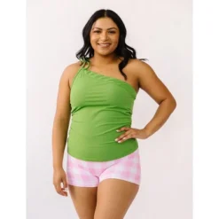 Lime Ricki Women's Clover One-Shoulder Tankini Top 13 Lime Ricki Women's Clover One-Shoulder Tankini Top -Avenue Clothing Shop GUEST 5c32aa20 1920 4c3c 8c3a f720849320c1