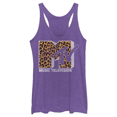Women's MTV Cheetah Print Logo Racerback Tank Top 7 Women's MTV Cheetah Print Logo Racerback Tank Top - Image 5