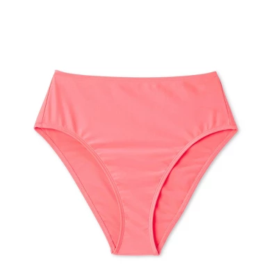 Women's High Waist Cheeky Bikini Bottom - Shade & Shore™ Pink 7 Women's High Waist Cheeky Bikini Bottom - Shade & Shore™ Pink - Image 5