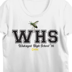 Yellowjackets WHS School Uniform Crew Neck Short Sleeve White Women's T-shirt