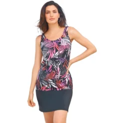 Swim 365 Women’s Plus Size Longer-Length Scoop Neck Tankini Top -Avenue Clothing Shop GUEST 5fce48de 33c1 4b23 84bf aa5a5912d7d3