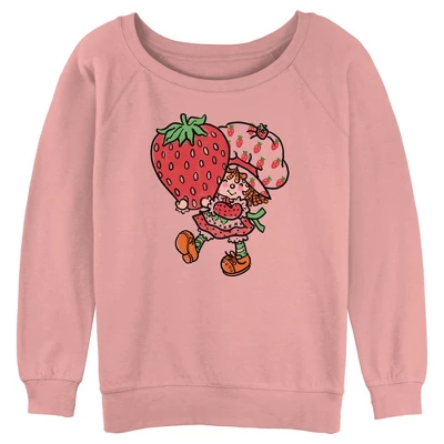 Junior's Strawberry Shortcake Cartoon Cute Berry Sweatshirt 4 Junior's Strawberry Shortcake Cartoon Cute Berry Sweatshirt - Image 2