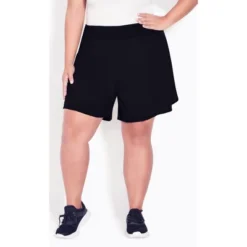 Women's Plus Size Active Short - Black | AVENUE LEISURE -Avenue Clothing Shop GUEST 64c1c988 04f3 417e a93a b09daa430dff