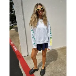 Women's Ascot + Hart Graphic Pull On Shorts - Blue -Avenue Clothing Shop GUEST 64e7e773 5ecd 4d7e b814 6592679a5dba