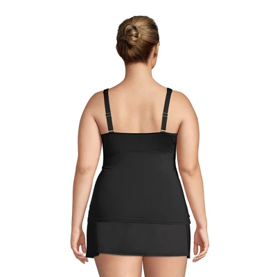 Lands' End Women's Plus Size DD-Cup Chlorine Resistant V-Neck Underwire Tankini Top Swimsuit Adjustable Straps 3 Lands' End Women's Plus Size DD-Cup Chlorine Resistant V-Neck Underwire Tankini Top Swimsuit Adjustable Straps