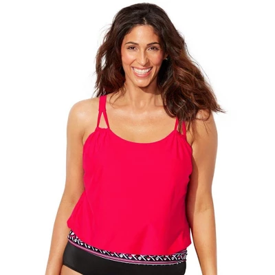 Swimsuits For All Women’s Plus Size Loop Strap Blouson Tankini Top 10 Swimsuits For All Women’s Plus Size Loop Strap Blouson Tankini Top - Image 8
