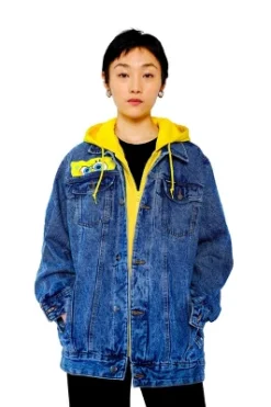 Members Only - Women's Spongebob Hoodie Trucker Oversized Jacket -Avenue Clothing Shop GUEST 665149af c012 4281 b32b 8fbc63bd7a57