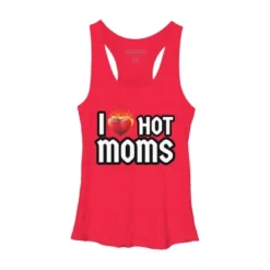 Women's Design By Humans I Love Hot Moms Heart By Metavera Racerback Tank Top -Avenue Clothing Shop GUEST 6696ee89 6ad0 45de a7eb b1c36f739896
