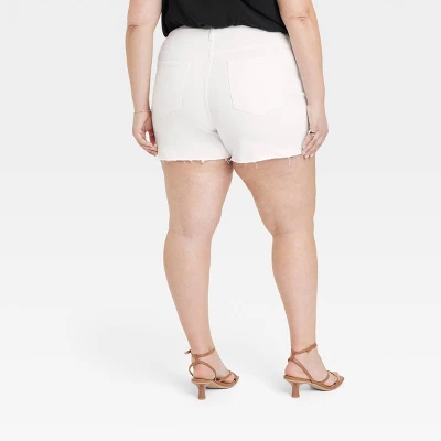 Women's High-Rise Denim Shorts - Ava & Viv™ 3 Women's High-Rise Denim Shorts - Ava & Viv™