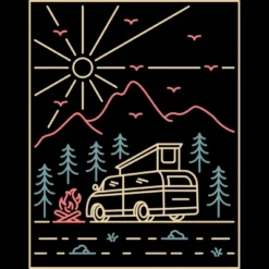 Junior's Design By Humans Camper 2 By VEKTORKITA T-Shirt
