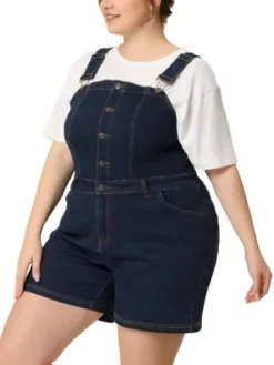 Agnes Orinda Women's Plus Size Denim Shortall Button Jeans Short 11 Agnes Orinda Women's Plus Size Denim Shortall Button Jeans Short -Avenue Clothing Shop GUEST 697d566e e2f7 413c aced 19a34d240a15