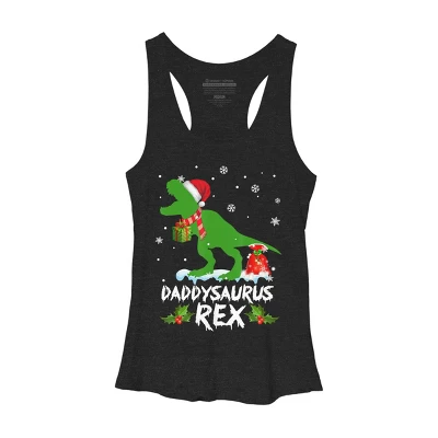 Women's Design By Humans Daddysaurus Christmas By NekoShop Racerback Tank Top 5 Women's Design By Humans Daddysaurus Christmas By NekoShop Racerback Tank Top - Image 3