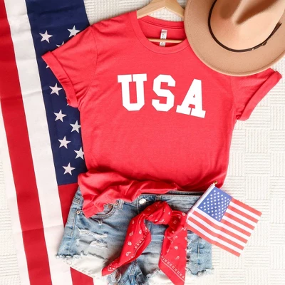 Simply Sage Market Women's USA Bold Short Sleeve Graphic Tee 3 Simply Sage Market Women's USA Bold Short Sleeve Graphic Tee