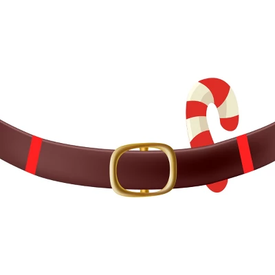 Junior's Design By Humans Christmas Candy Cane Belt By BenX T-Shirt 3 Junior's Design By Humans Christmas Candy Cane Belt By BenX T-Shirt