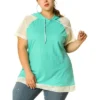 Agnes Orinda Women's Plus Size Hoodies Raglan Short Sleeve Drawstring Top -Avenue Clothing Shop GUEST 6ba51654 519c 4ba0 b607 c64a4aa0b1bc