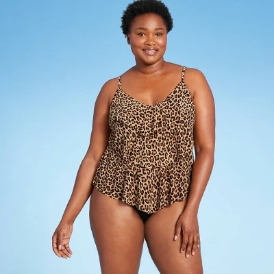 Women's UPF 50 Tiered Tankini Top - Aqua Green® 4 Women's UPF 50 Tiered Tankini Top - Aqua Green® - Image 2