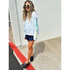 Women's Ascot + Hart Graphic Pull On Shorts - Blue -Avenue Clothing Shop GUEST 6cc80497 0242 46e9 b0a8 764f12e2a200