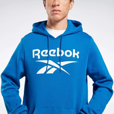 Reebok Identity Fleece Stacked Logo Pullover Hoodie Mens 5 Reebok Identity Fleece Stacked Logo Pullover Hoodie Mens - Image 3