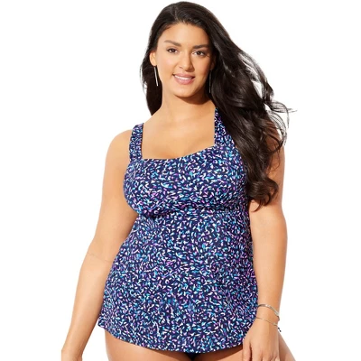 Swimsuits For All Women’s Plus Size Tie-Back Tankini Top 7 Swimsuits For All Women’s Plus Size Tie-Back Tankini Top - Image 5