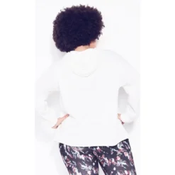 Women's Plus Size Harley Hoodie - Ivory | ZIM & ZOE