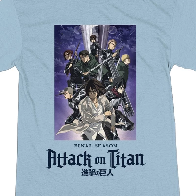 Attack On Titan Season 4 Final Season Artwork Crew Neck Short Sleeve Celadon Women's Night Shirt 3 Attack On Titan Season 4 Final Season Artwork Crew Neck Short Sleeve Celadon Women's Night Shirt