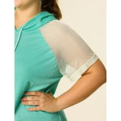 Agnes Orinda Women's Plus Size Hoodies Raglan Short Sleeve Drawstring Top -Avenue Clothing Shop GUEST 70705aaa fb40 4eab beee af3a4a2a185e